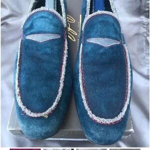 DONALD J PLINER - VIAN NAVY/DENIM, SIZE 11 1/2 Men’s Loafer Driving Shoes